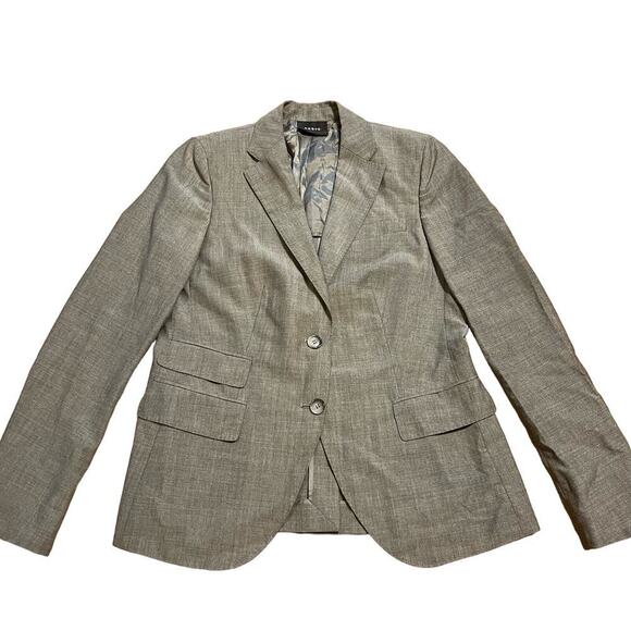 AKRIS Punto Gray 100% Wool Blazer Size 8 Office Career Lightweight Designer Chic - Picture 1 of 10